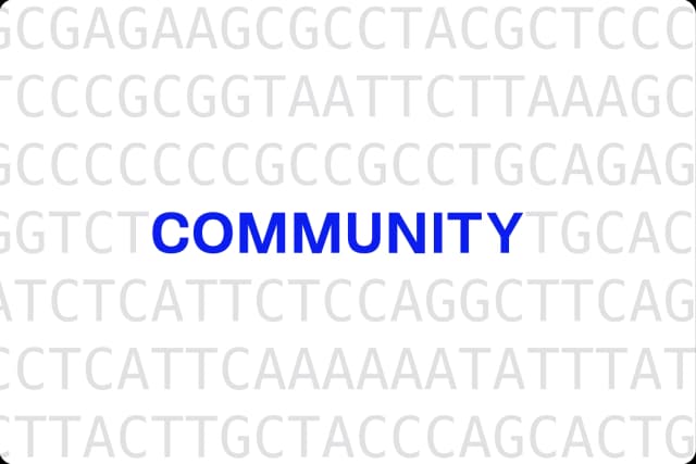 Genetic code surrounding the word 'community'
